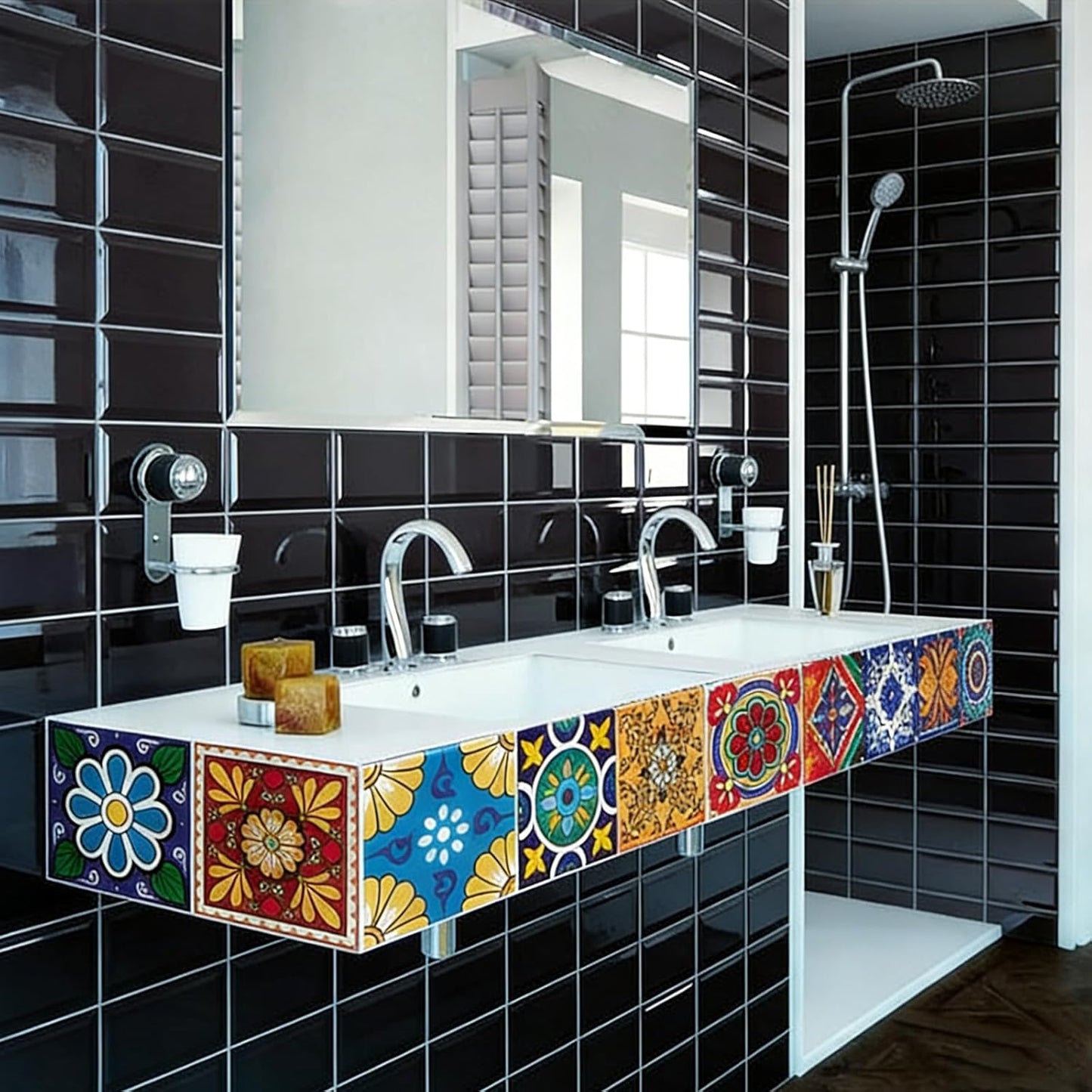 Waterproof Tile Sticker Decals / Color 1 / 4 x 4 / Set of 30