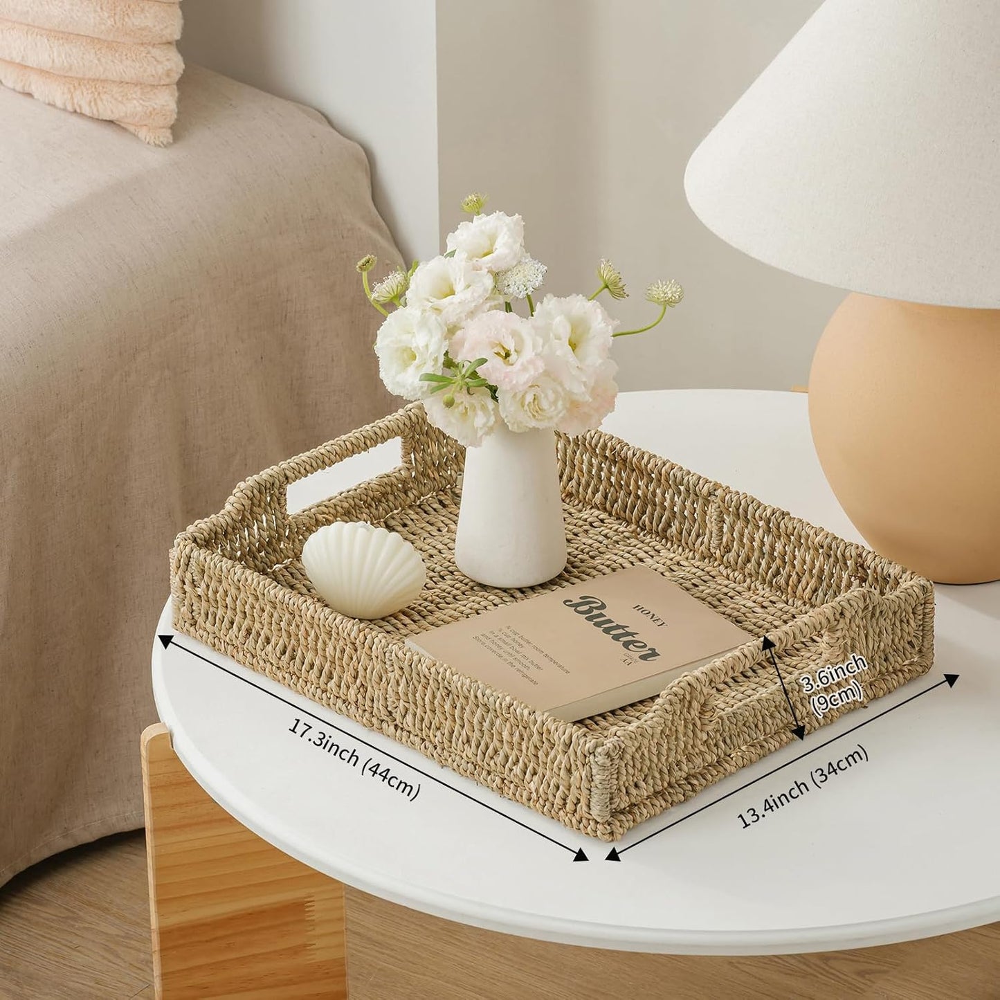 Seagrass Handwoven Trays / 17.3 x 13.4 x 3.6 / Seagrass-rectangle