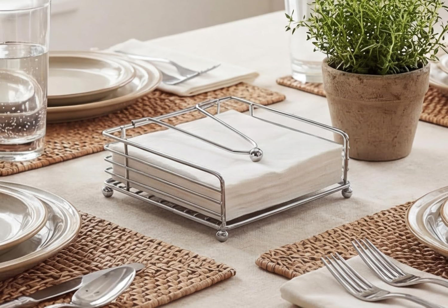 Napkin Holder / Square Cocktail Paper Holder of Elegant