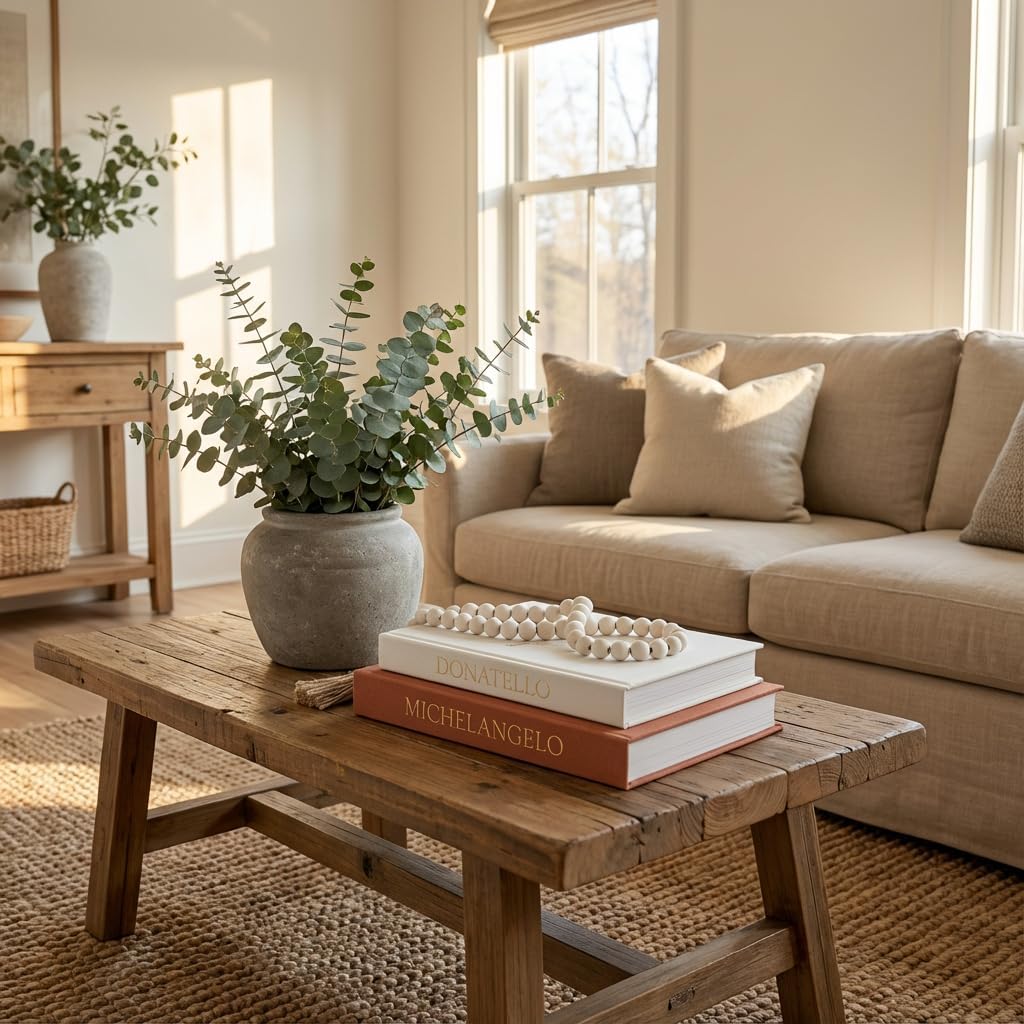 Aesthetic Faux Books / Beige-terracotta / Set of 2