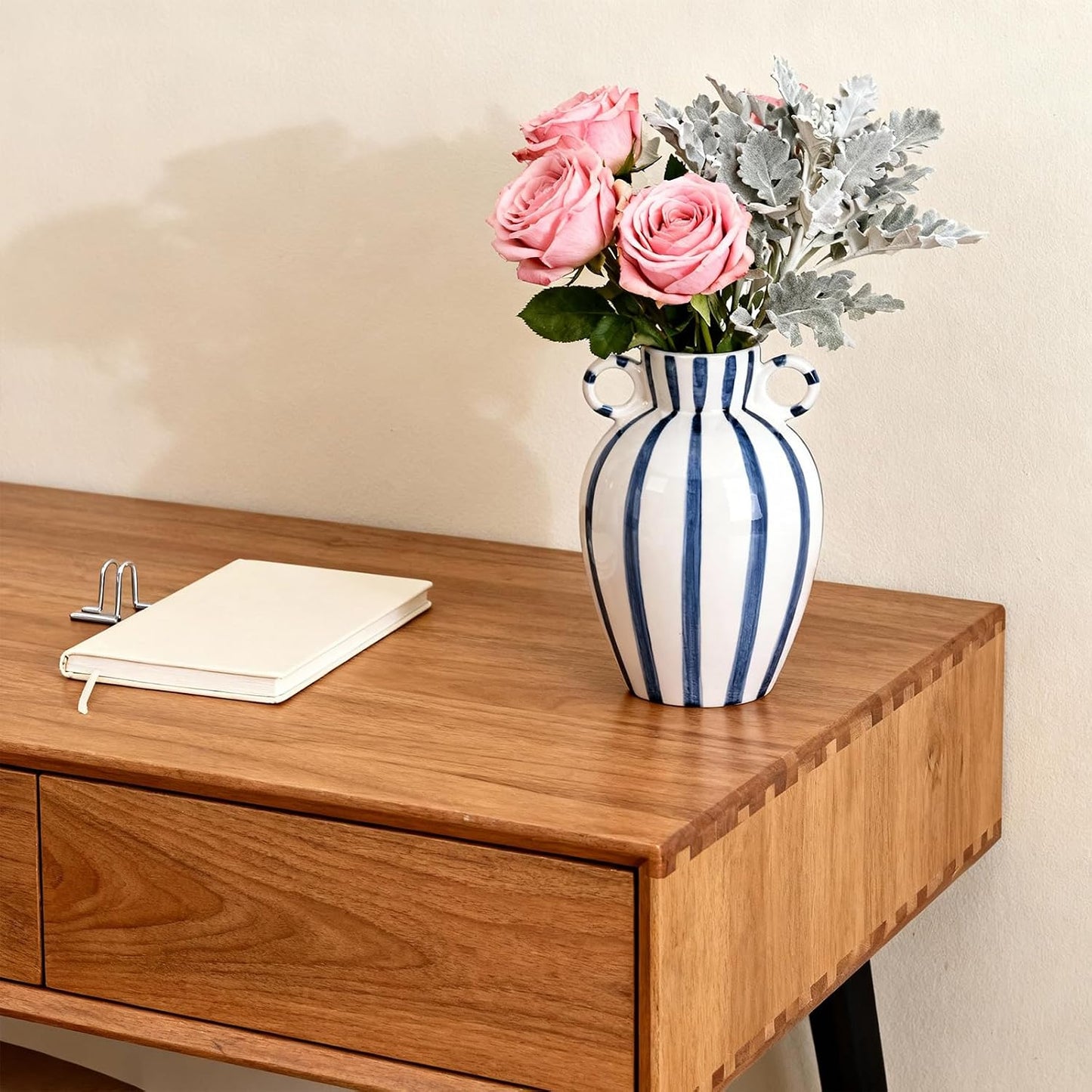 Modern Checkered Vase / Blue