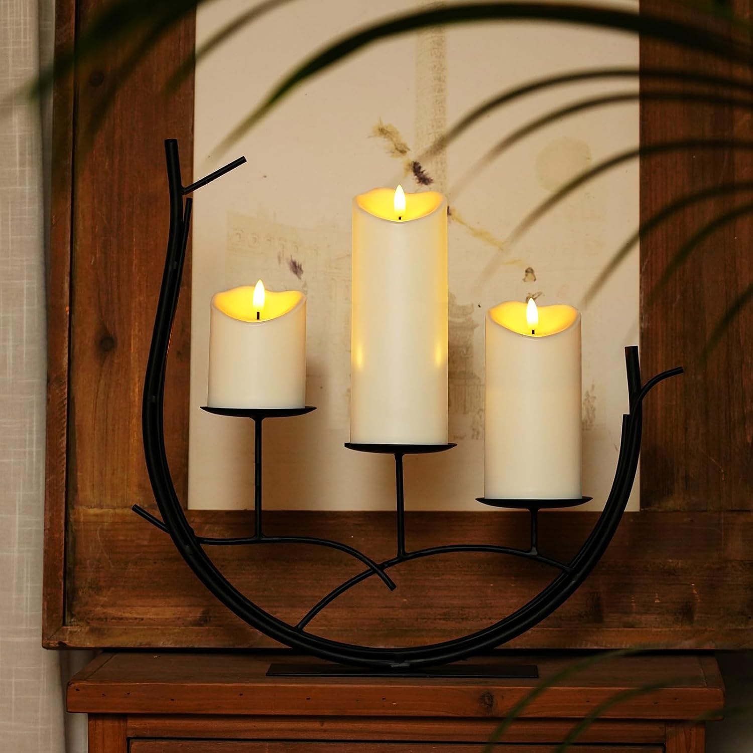 Homemory Flameless Candles with Timer and Remote Control, Battery Operated LED Candles, Realistic Fake Plastic Candles