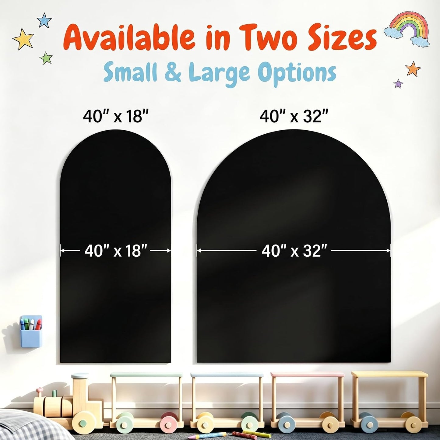 Magnetic Arch Wall Decal / Black / 40 x 18