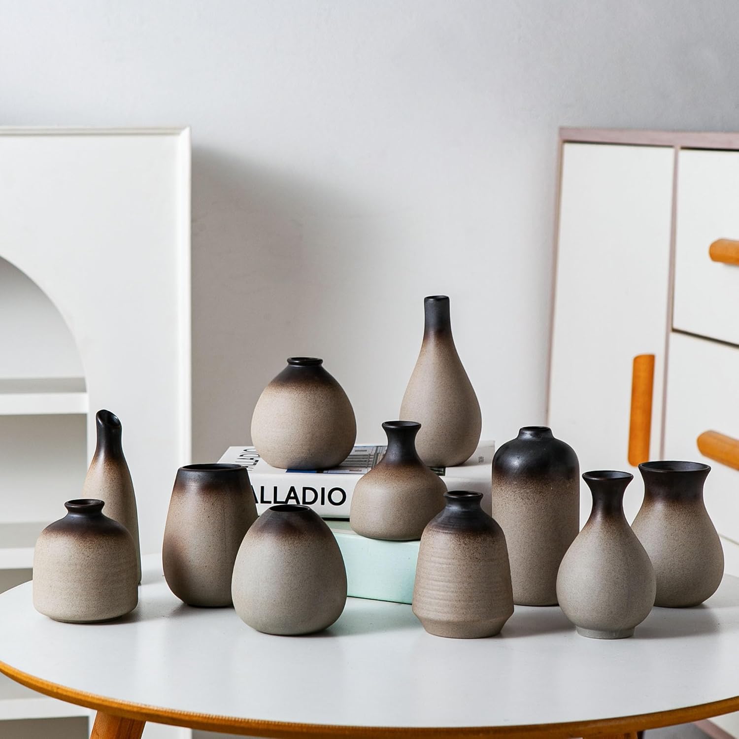 Ceramic Bud Vase / Rustic / Set of 11