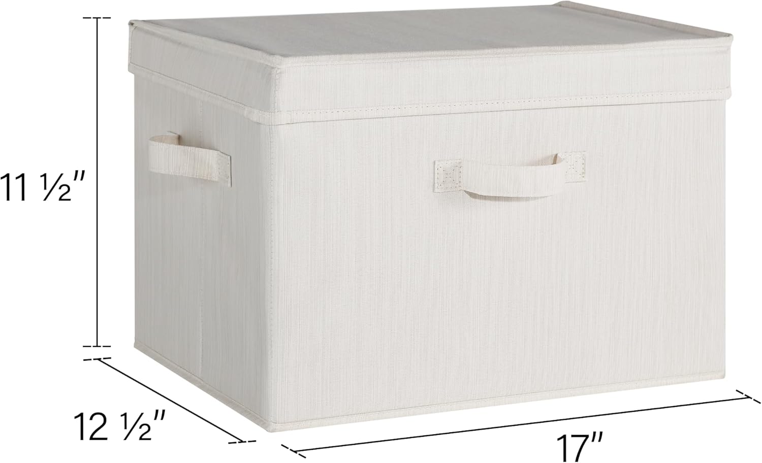 Closet Storage Bin / Beige, White & Ivory / Jumbo