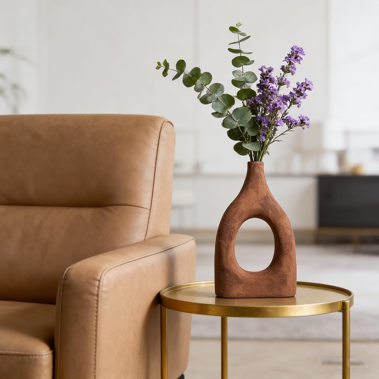 Large Boho Ceramic Floor Vase
