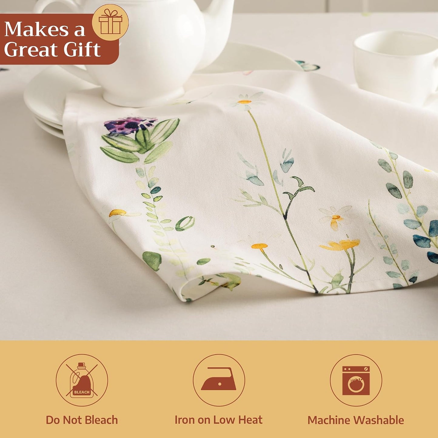 Maison d' Hermine Cloth Napkins Set of 4 Reusable 100% Cotton (20" x 20") | Everyday Square Napkins Cloth Washable