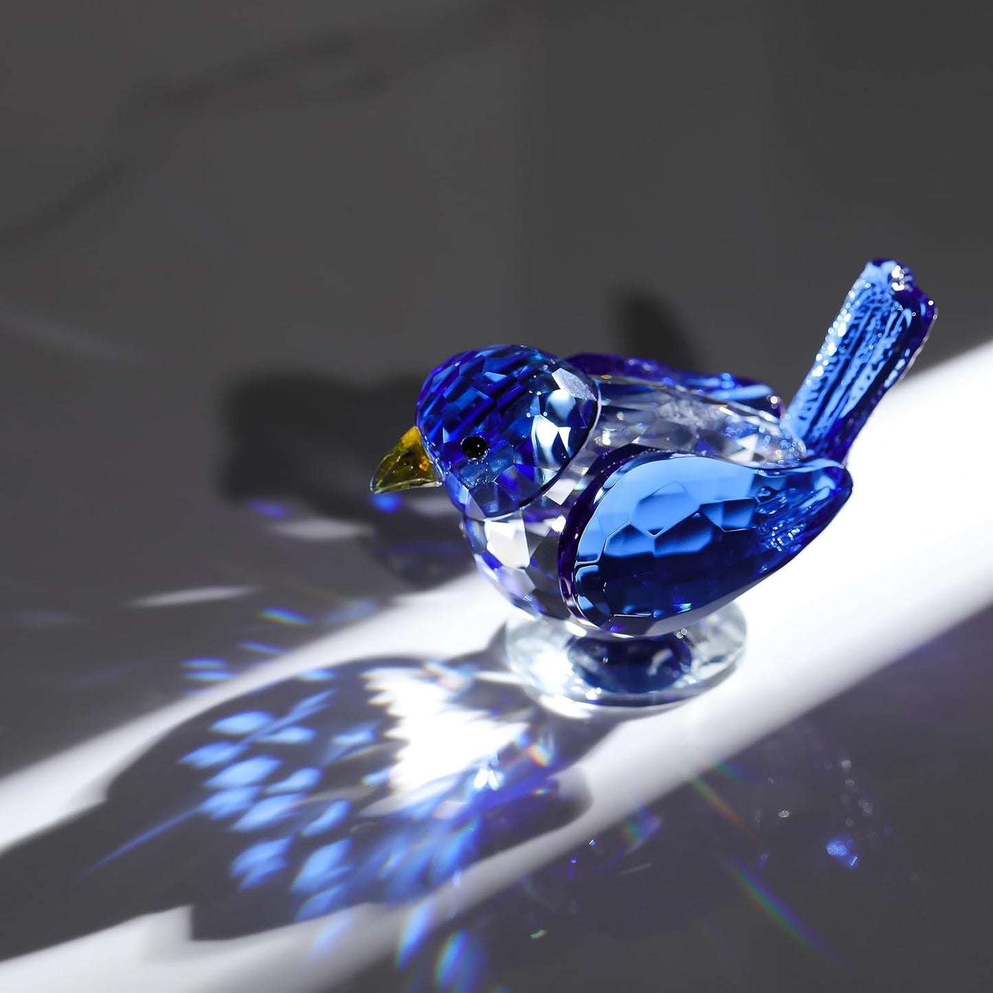 Handmade Glass Animals Figurines Crystal Office Desk Table Home Decor / Blue