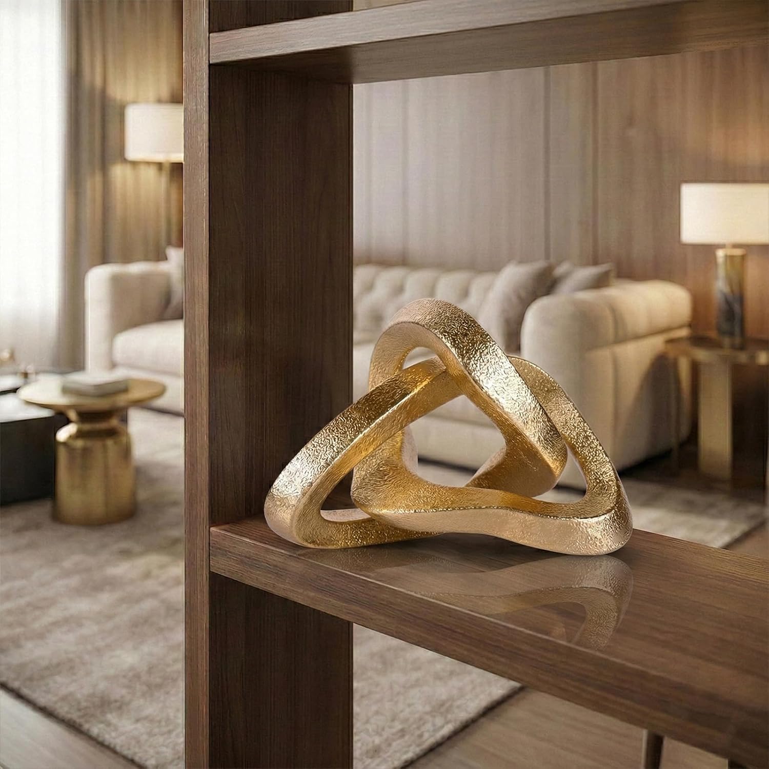 Abstract Knick Knacks Coffee Table Modern Statue / Gold