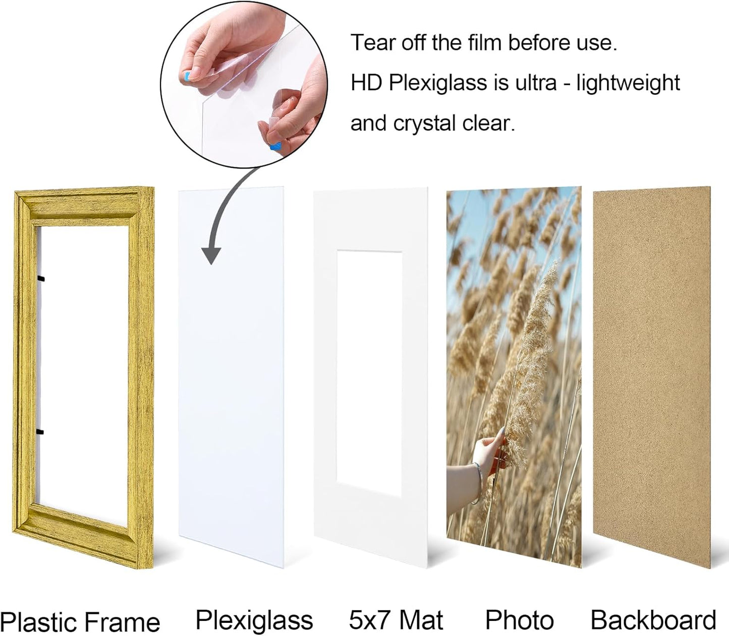 Ornate Vintage Photo Frame / 8 x 10 / Gold / Set of 2