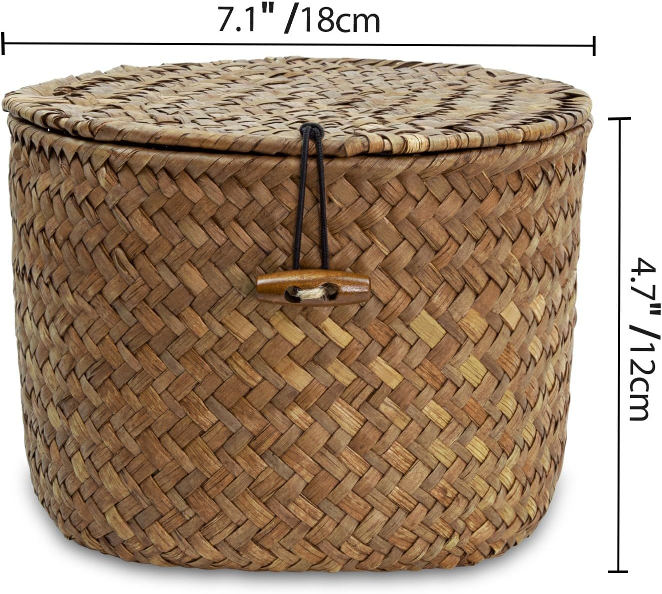 Seagrass Handmade Basket / Coffee / 7 Inch