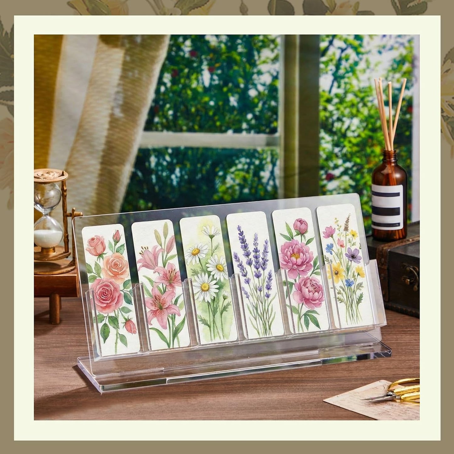 1 Pc Freestanding Acrylic Bookmark Display Holder for Business Multiple No Assembly Required 2