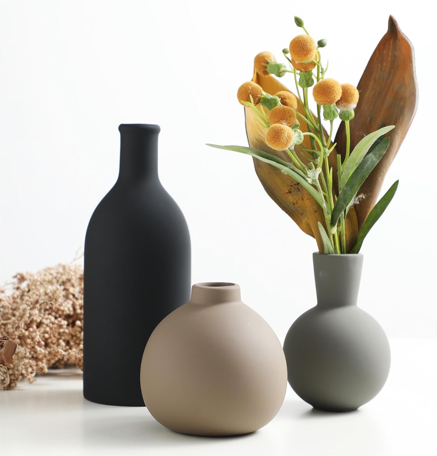 Ceramic Vase / 001-multicolor / Set of 3