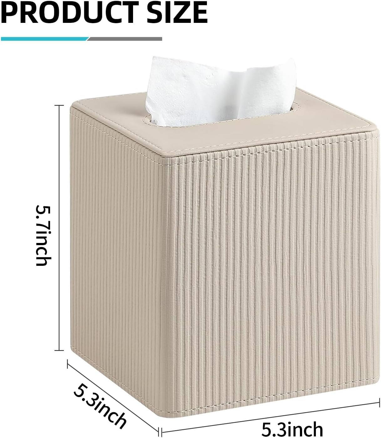 Tissue Box Cover Square / Beige