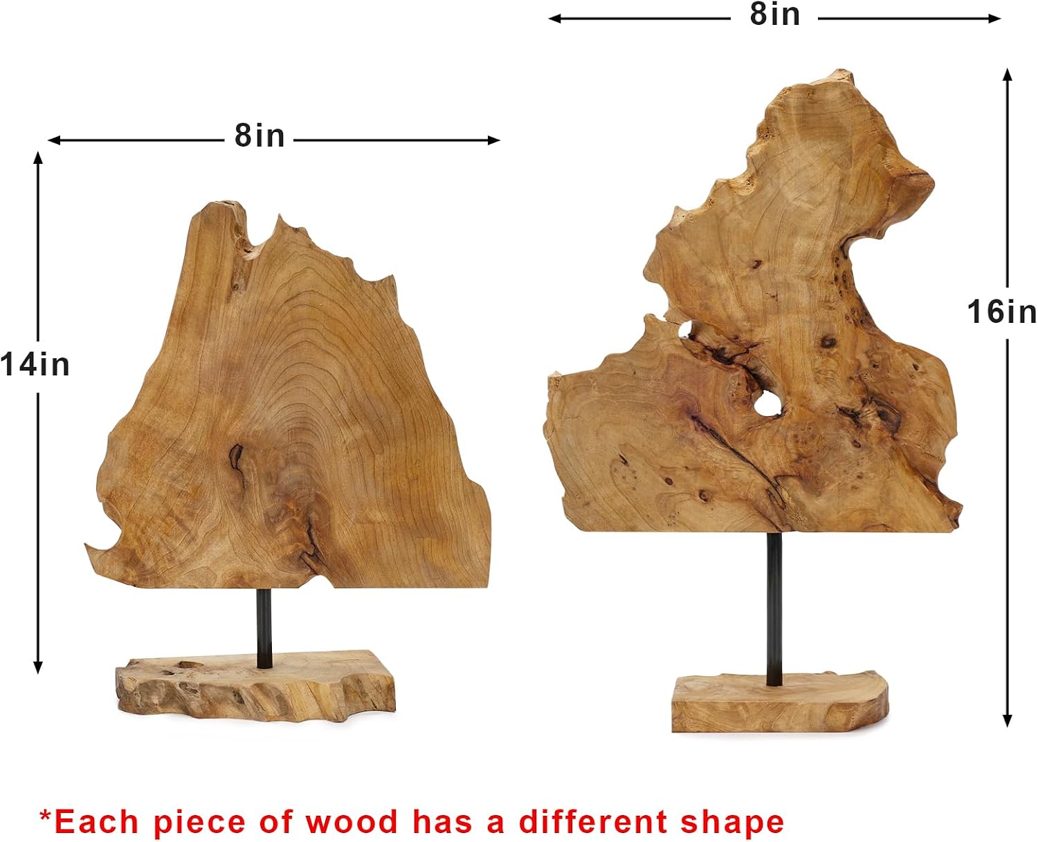 Unique Rustic Tabletop Decor / Irregular*2