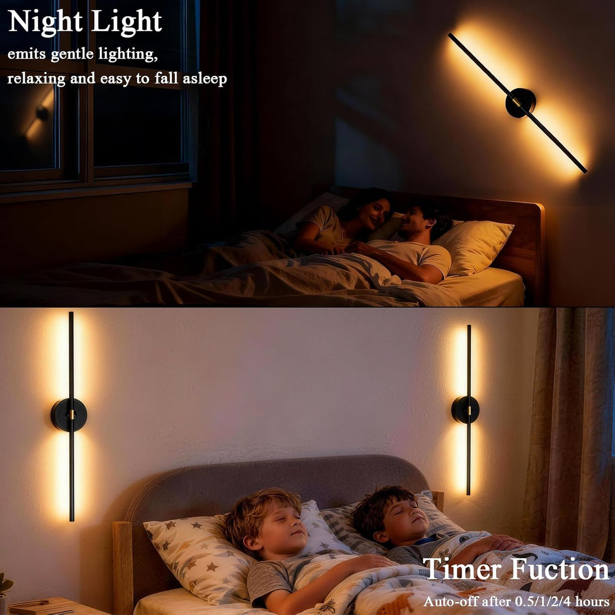 Battery Operated Wall Sconce Set of 2: 10000mAh Wireless Sconces Rechargeable Wall Lights with Touch and Remote, 360°