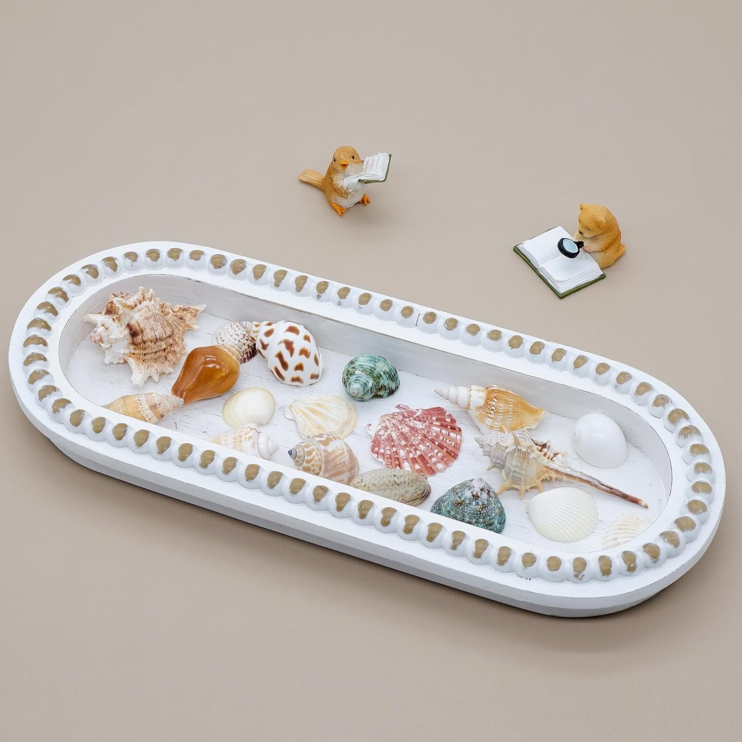 Wood Serving Tray / White