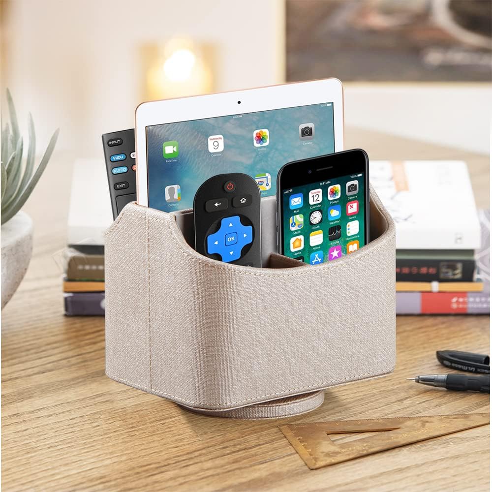 360° Rotating Remote Control Holder / Beige