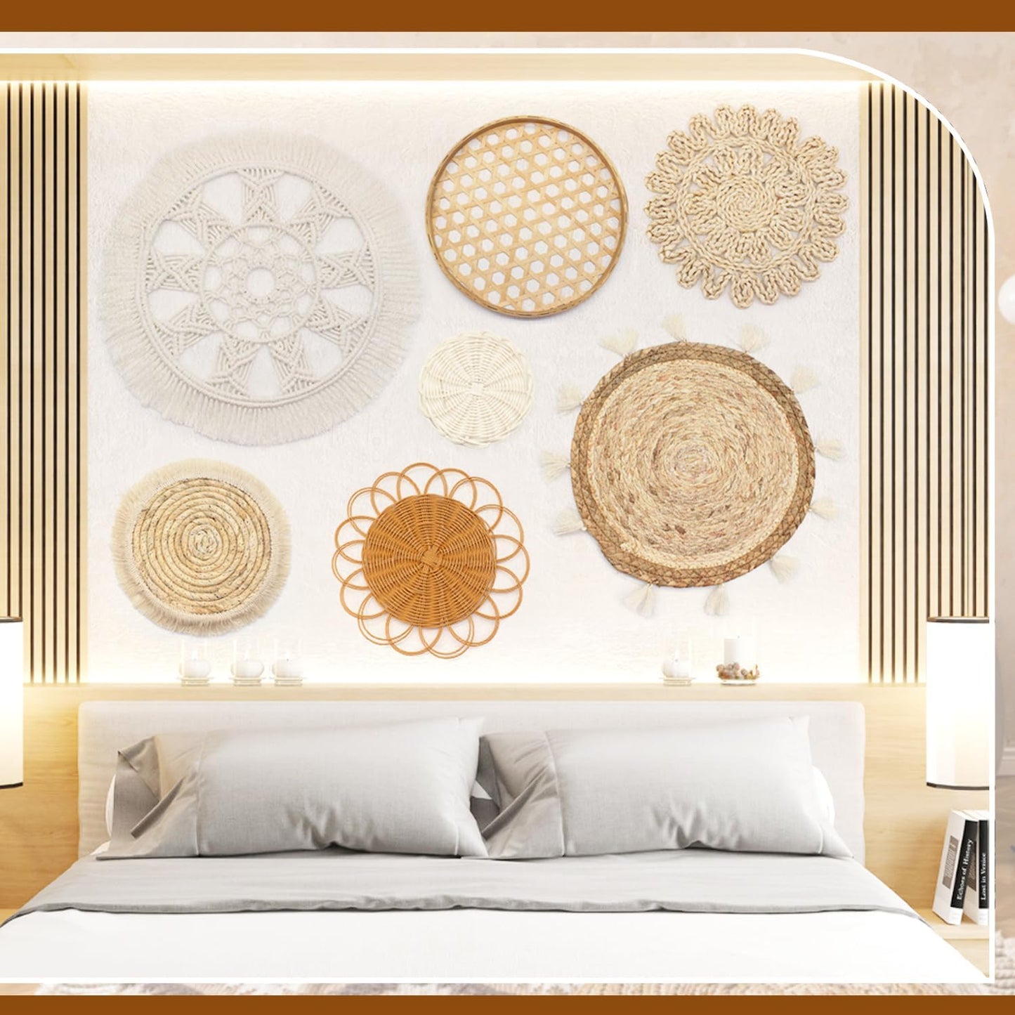 Boho Wall Hanging Basket Decor Set