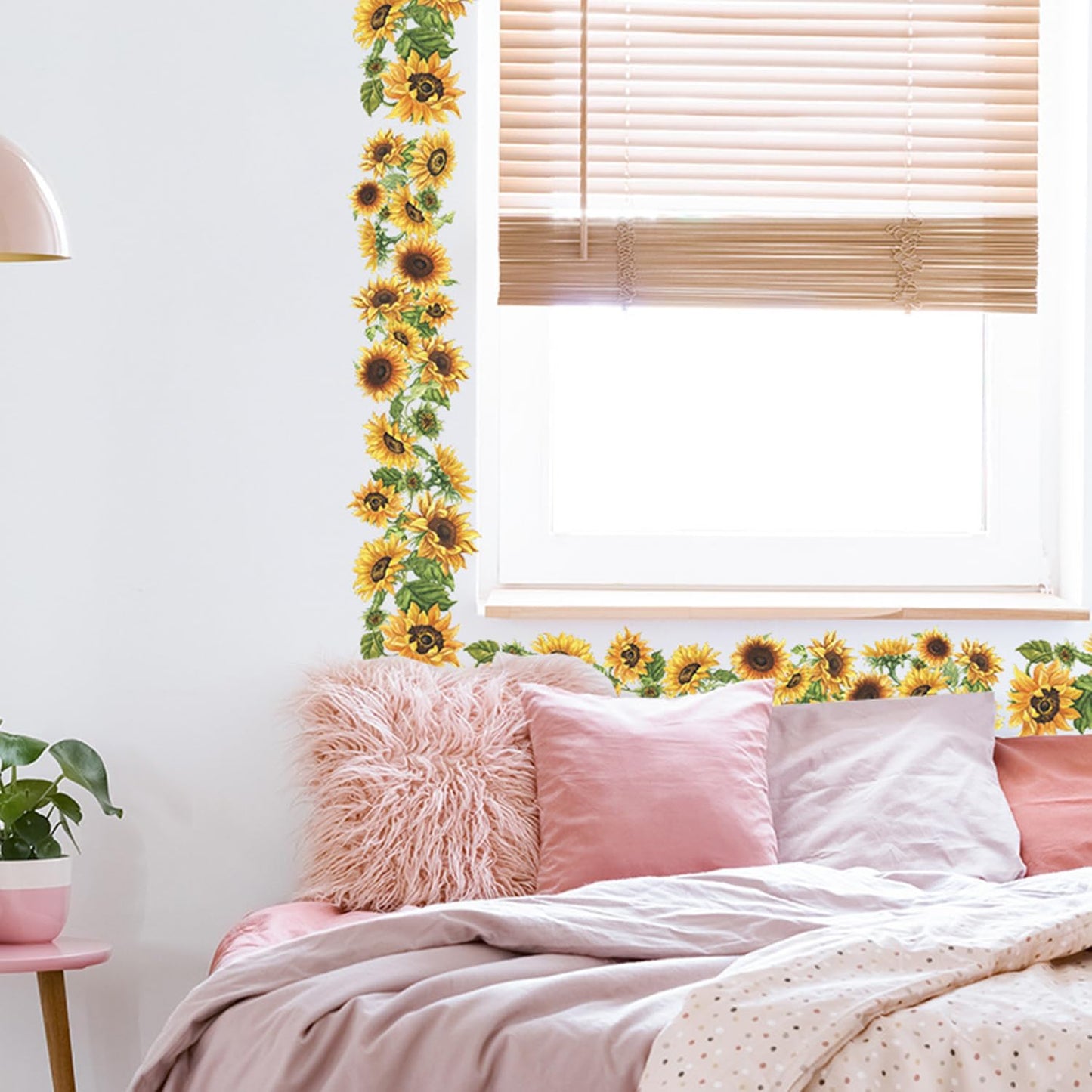 Sunflower Wall Decals / Green / Set of 16