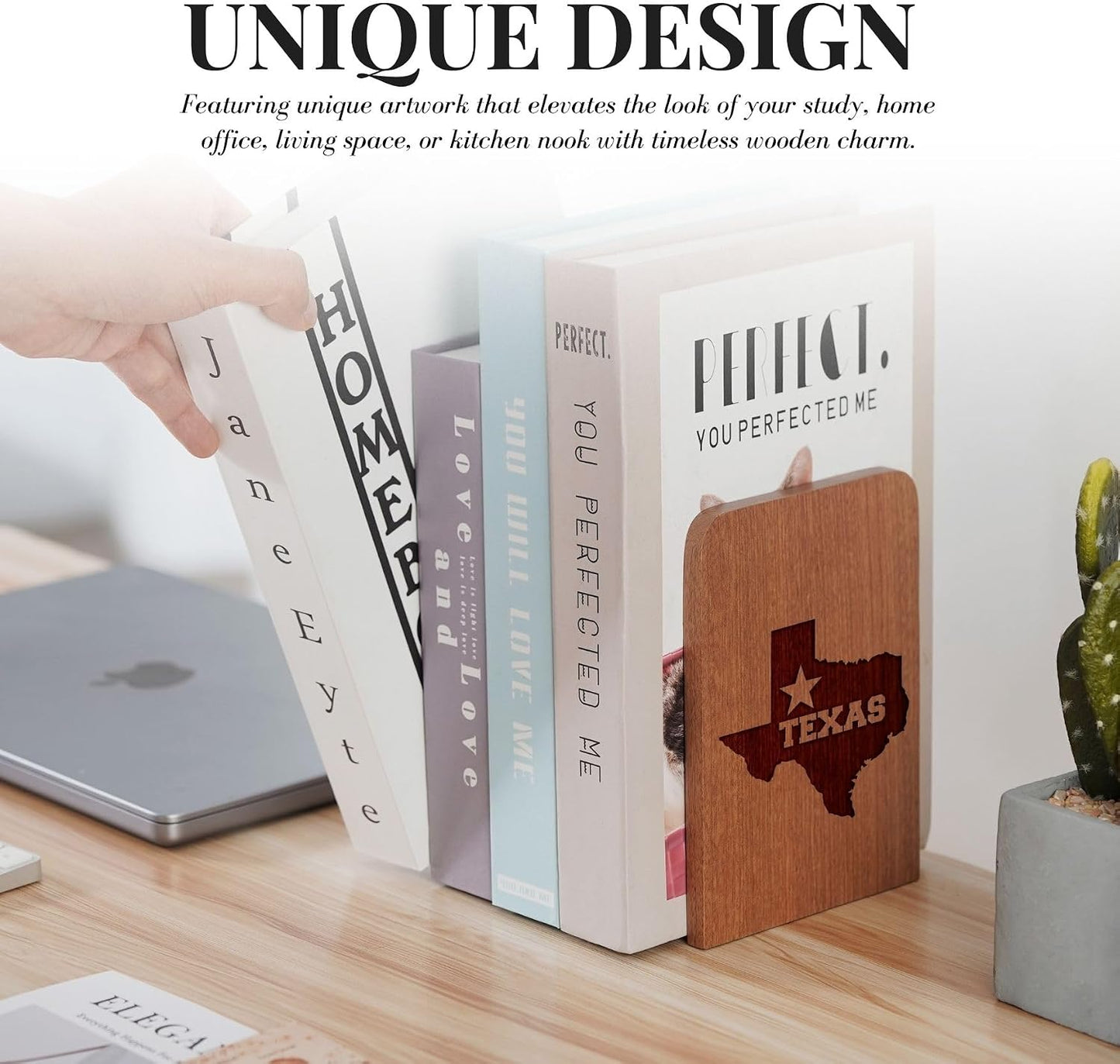 Heavy Duty Wooden Book Ends / Star