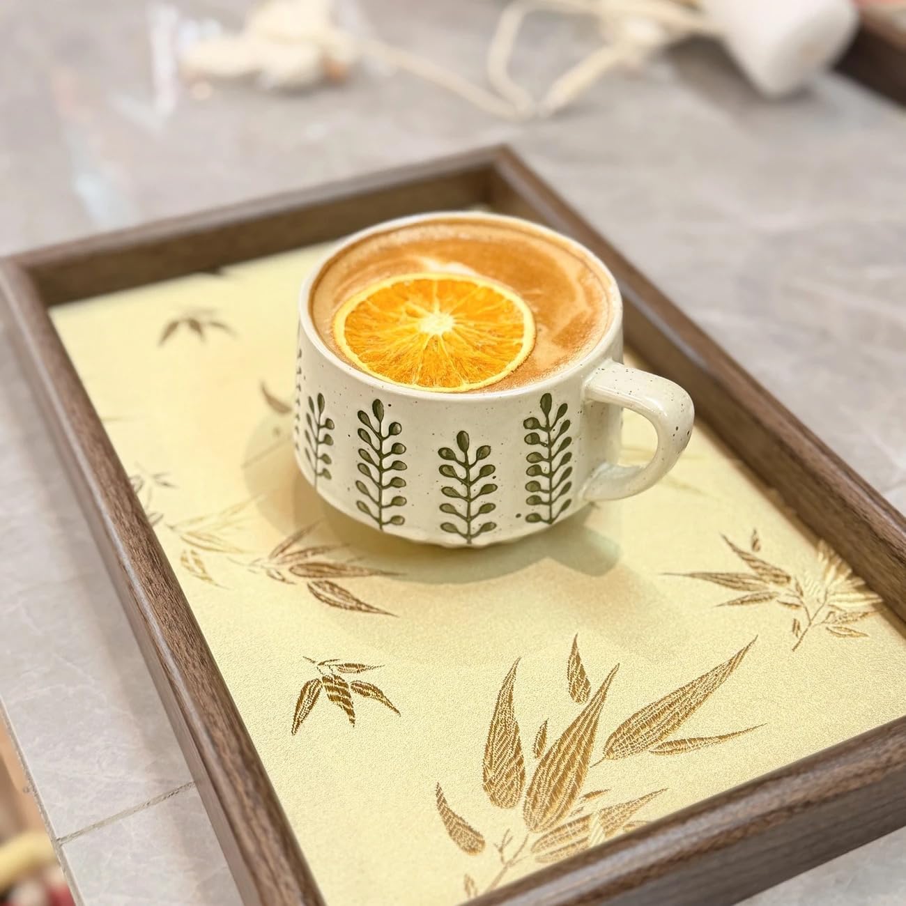Wooden Catchall Tray for Dresser / Gold