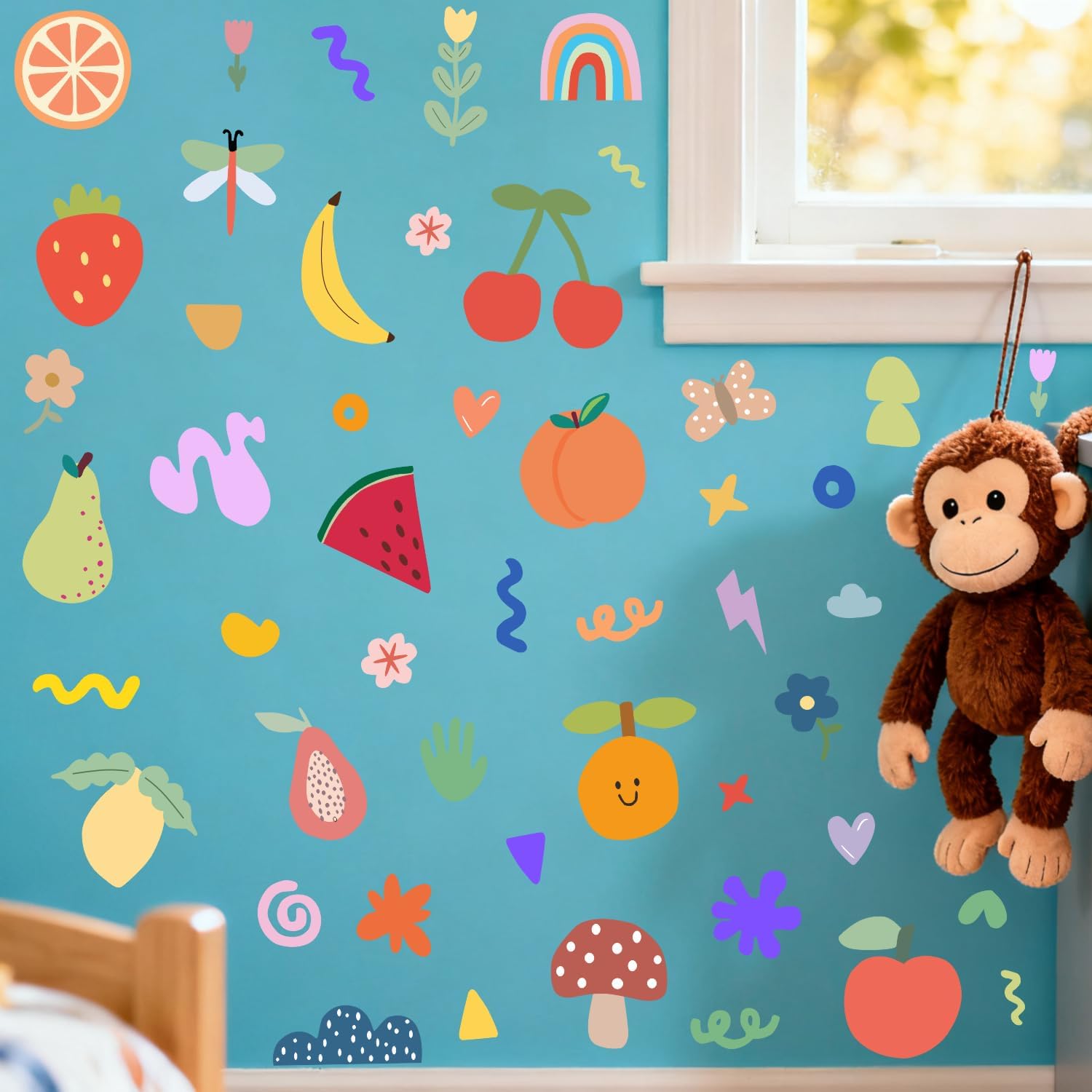 Abstract Fruits Shapes Wall Decal / Fruit Shapes