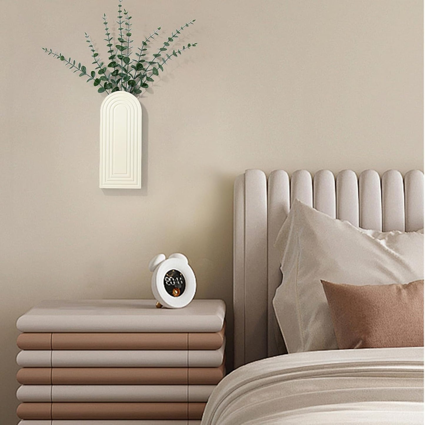 Wood Wall Hanging Planters / White