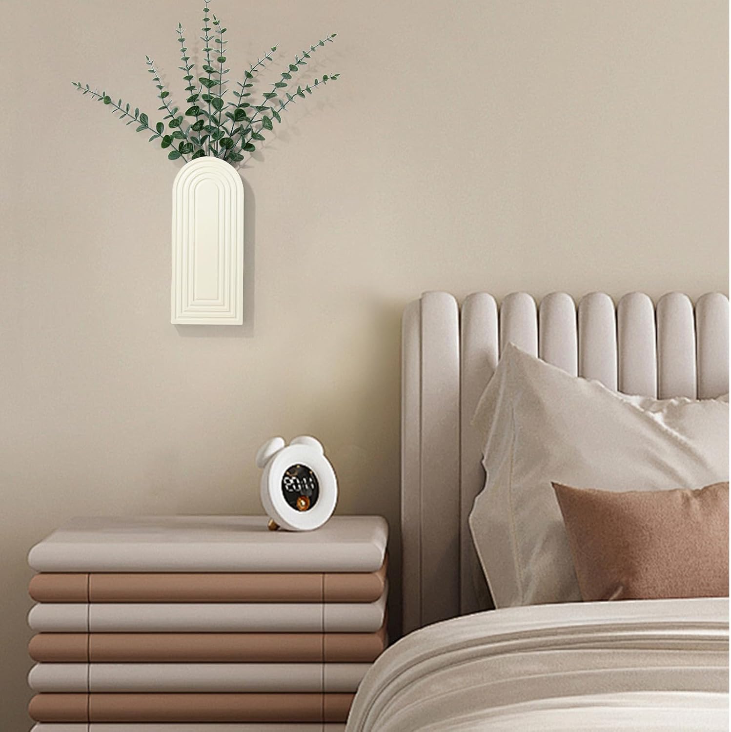 Wood Wall Hanging Planters / White