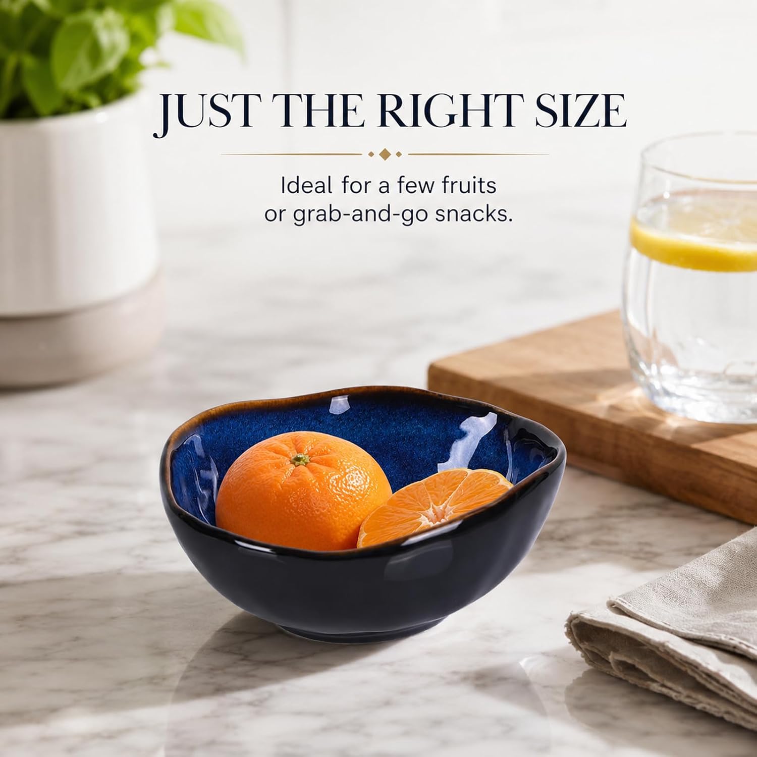6" Ceramic Decorative Bowl / 6in / Blue