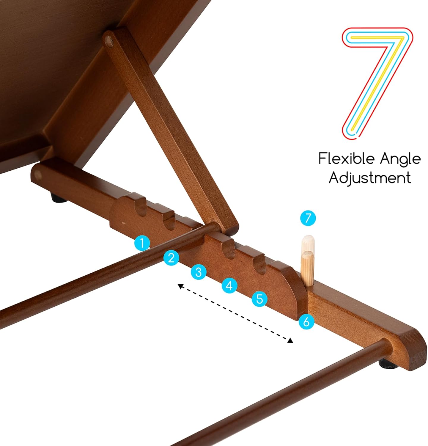 MEEDEN PRO A3 Tabletop Easel: Solid Beechwood 2-in-1 Drawing Board Stand | 7-Position Adjustable, Foldable Design with