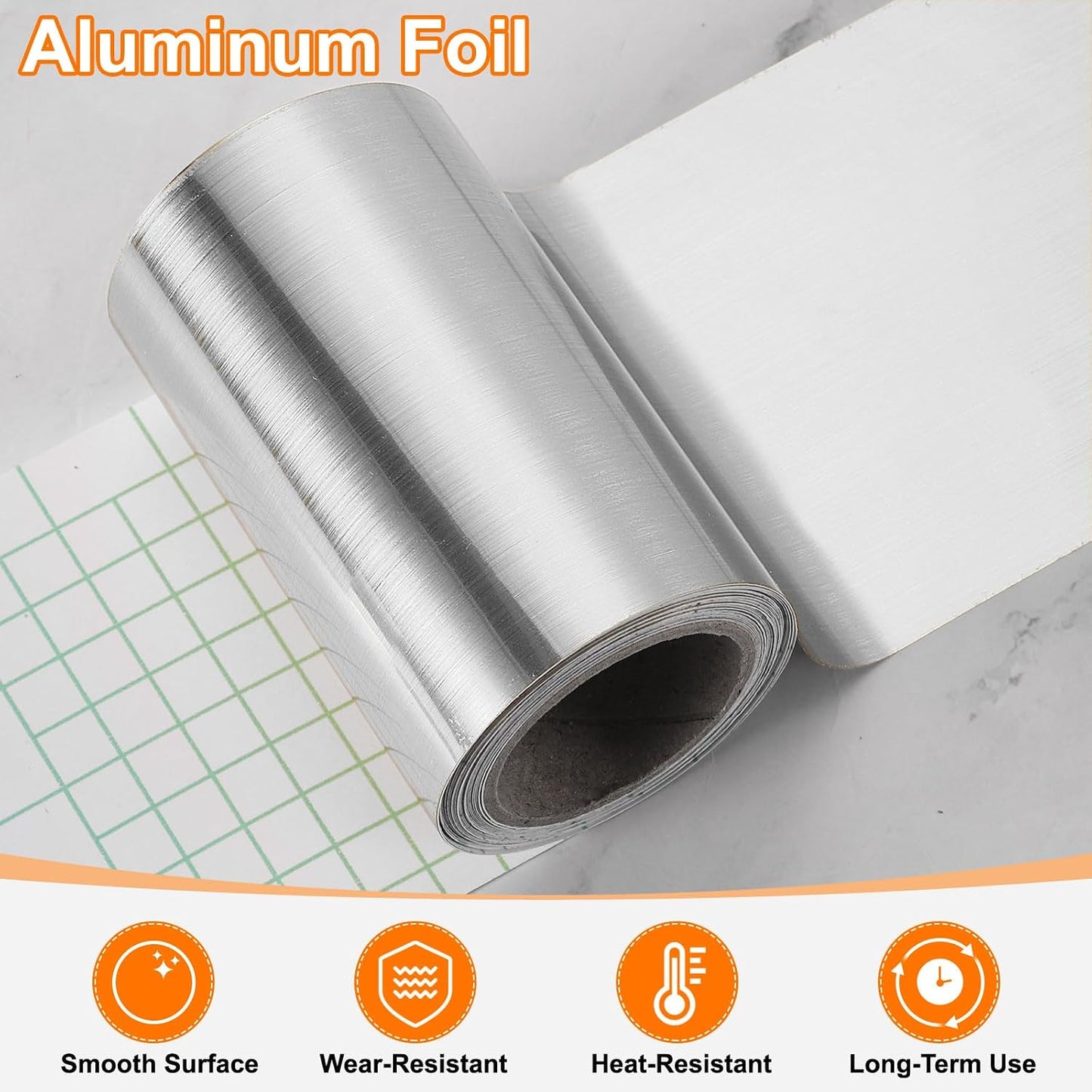 Mirror Border Peel and Stick Wood Grain Tape ft Foil Self-Adhesive / Brushed Silver / 2 x 39 / FT