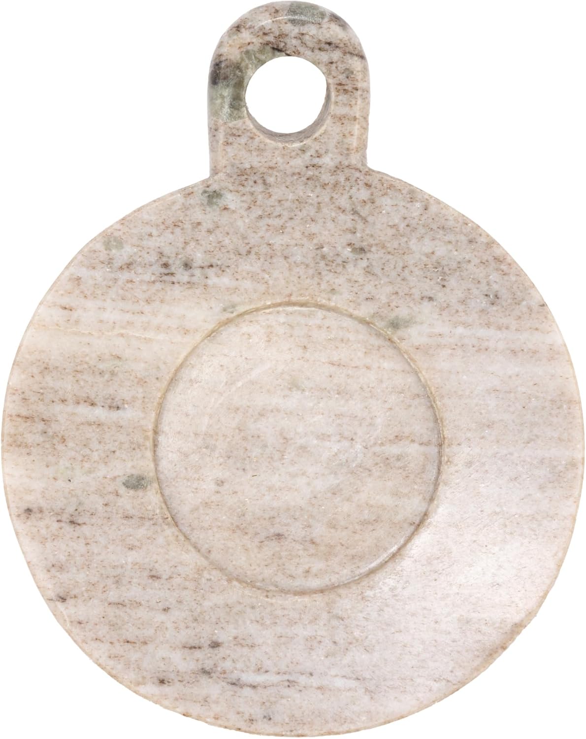 Hand-Carved Marble Dish / Beige / 5 x 4