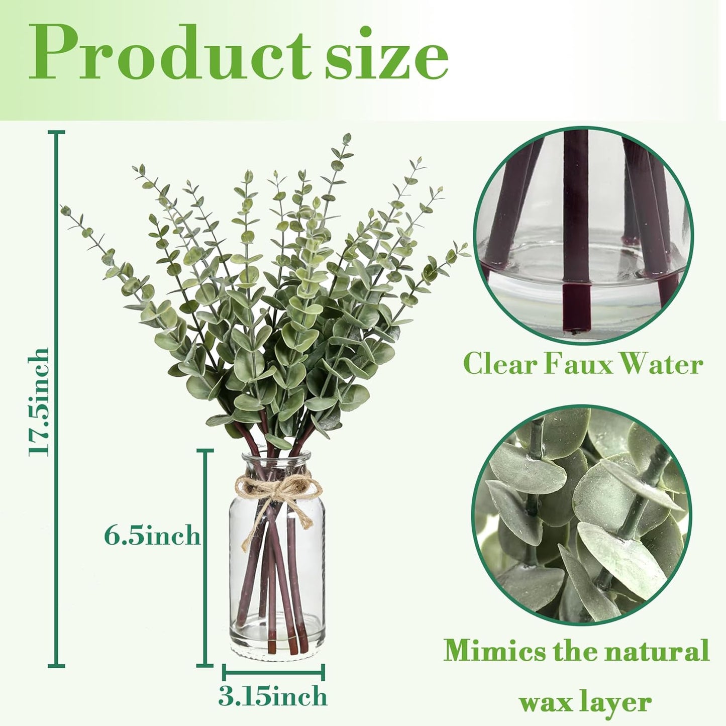 17.5" Faux Greenery for Vase
