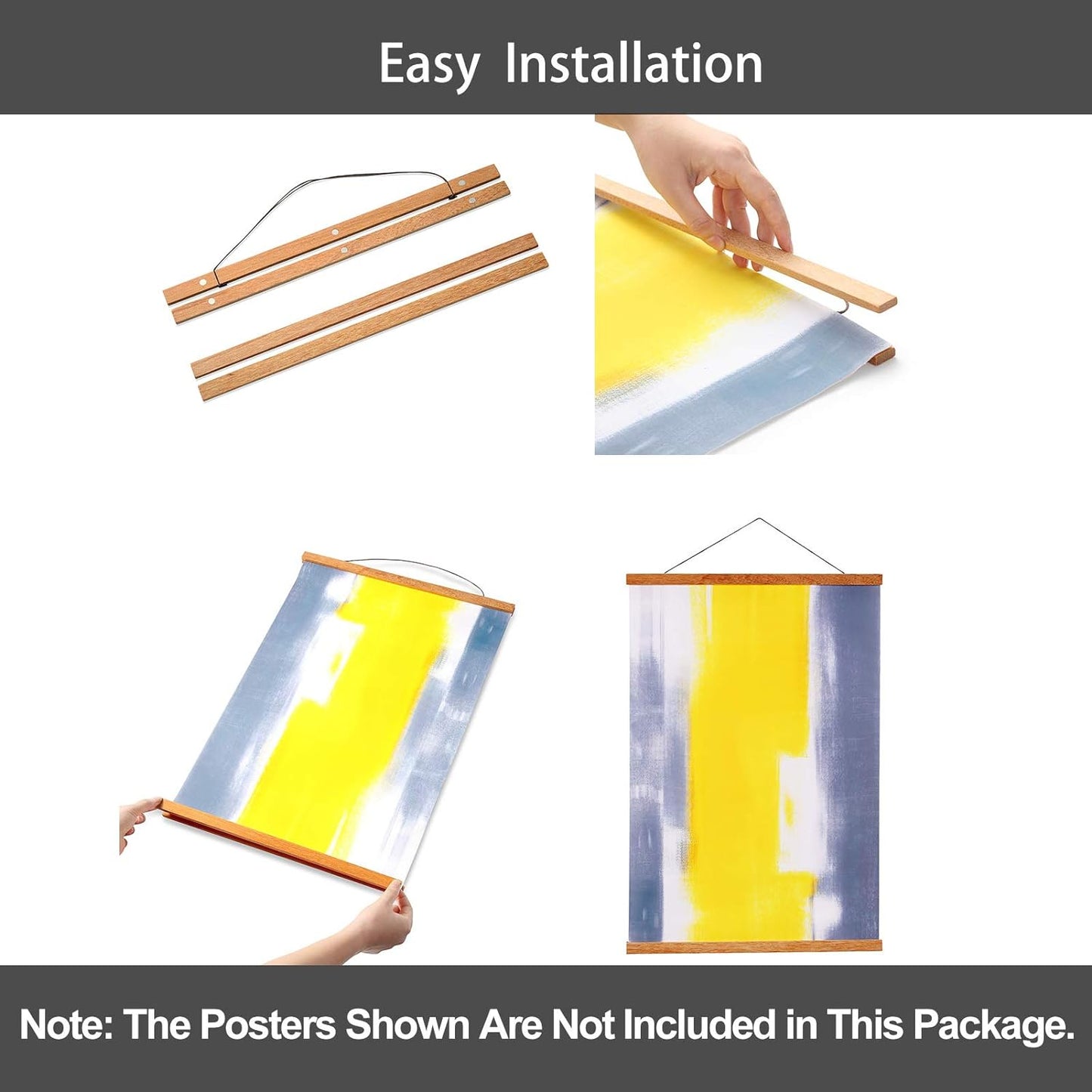 WITCOLOR Magnetic Poster Hanger Frame, 20" Wide 2 Pack Magnetic Hanging Frames 20x28 20x30 20x20 20x16 20x24 Magnet