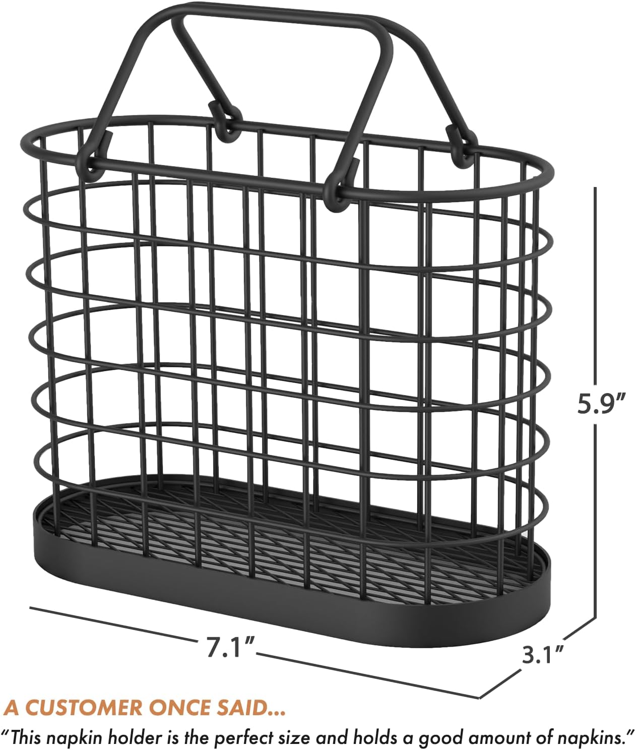 Vintage Napkin Holder / Black