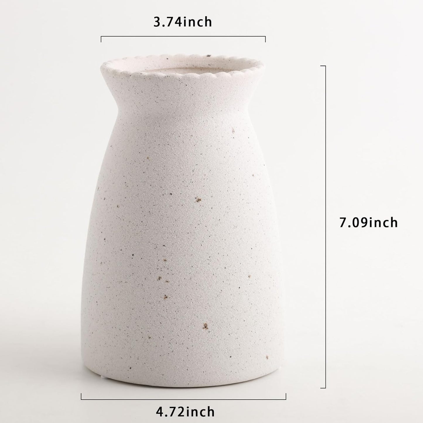 Modern Vases / Flower Vase- Ceramic Vase for Decor / White