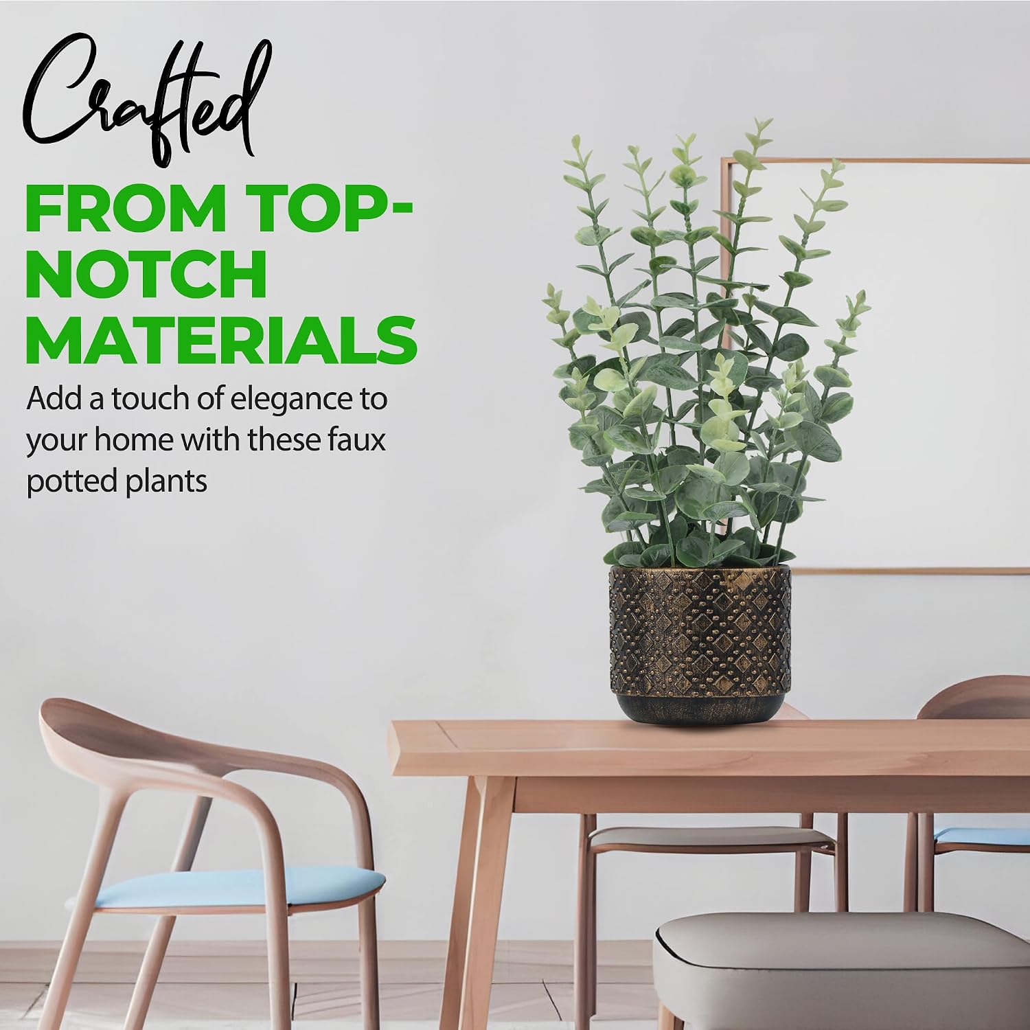 Artificial Plants Indoor Small / Eucalyptus Leaf