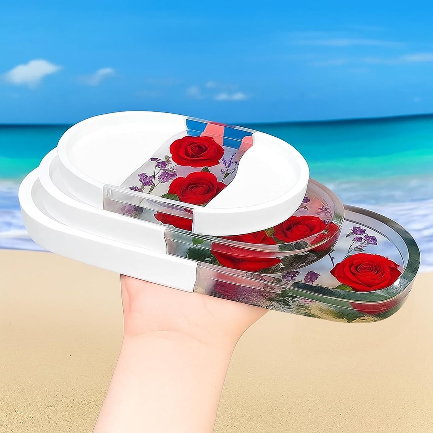 Oval Tray Resin Molds Set / Set of 5