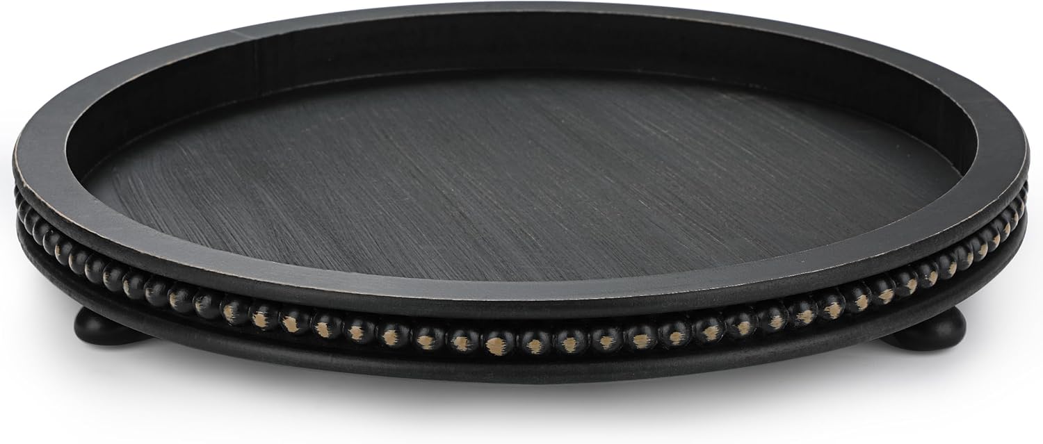Wooden Round Tray / Black