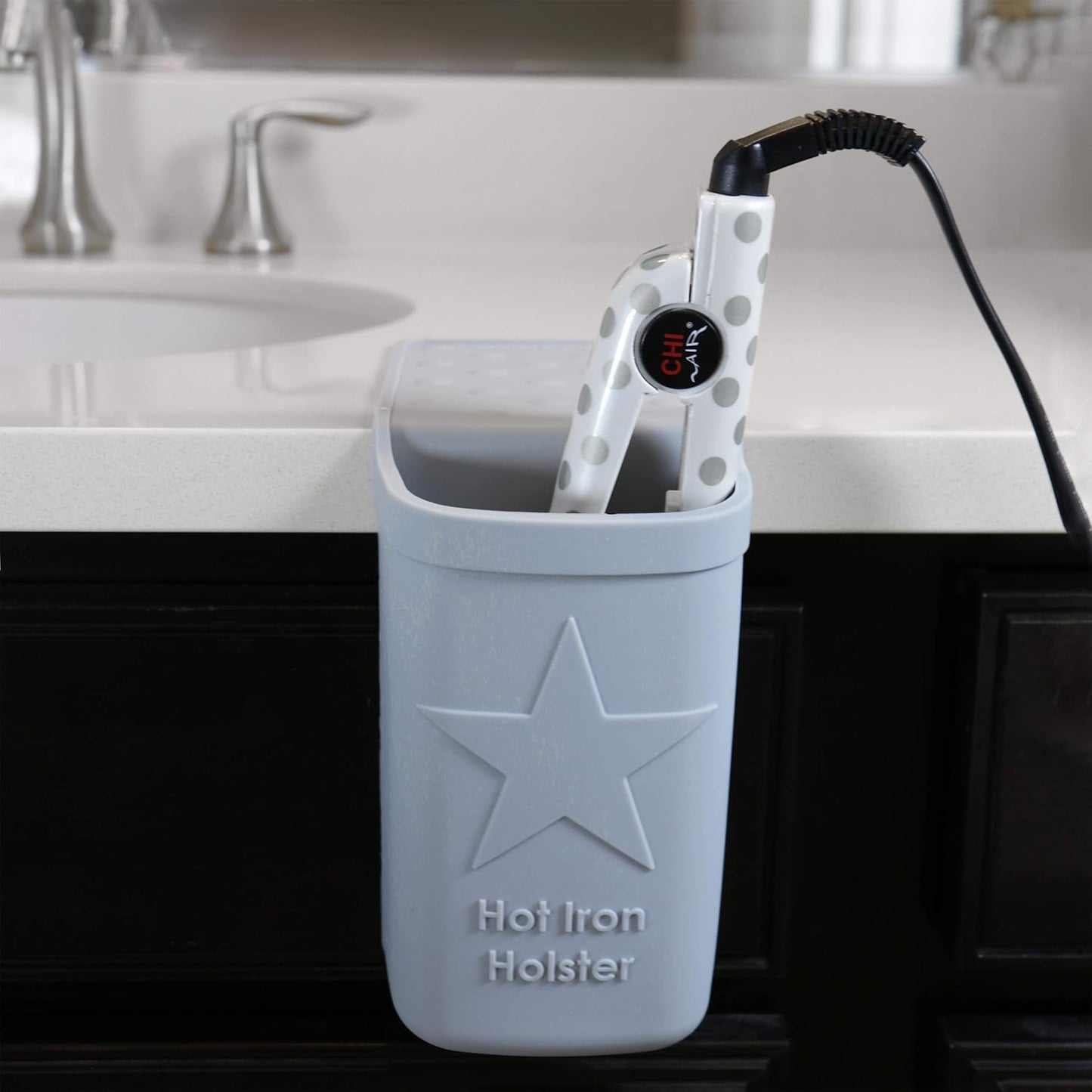 Hot Iron Holster | Adhesive-Free Silicone Storage Pocket for Organization and Travel | Heat Resistant to 500°F | Ideal