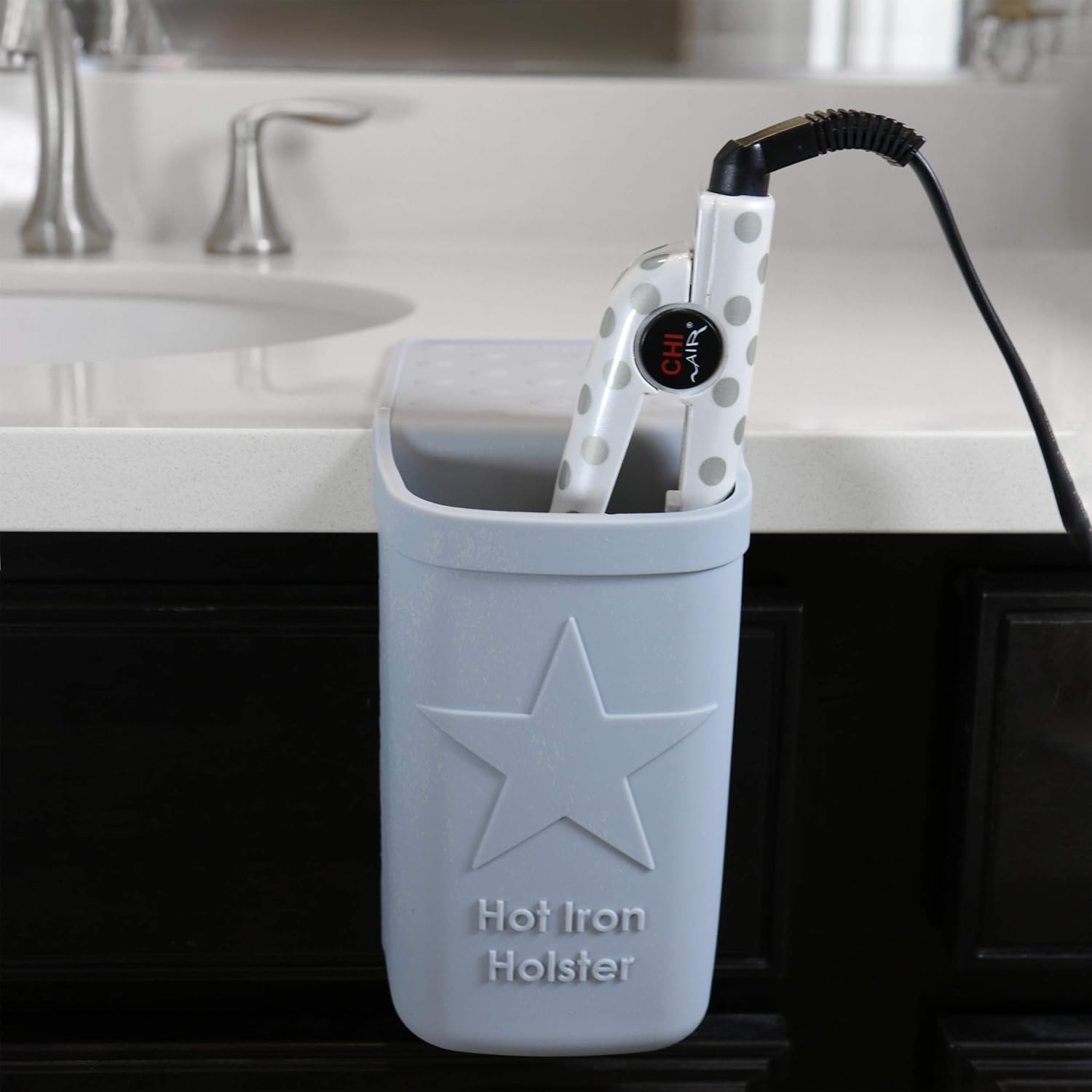 Hot Iron Holster | Adhesive-Free Silicone Storage Pocket for Organization and Travel | Heat Resistant to 500°F | Ideal