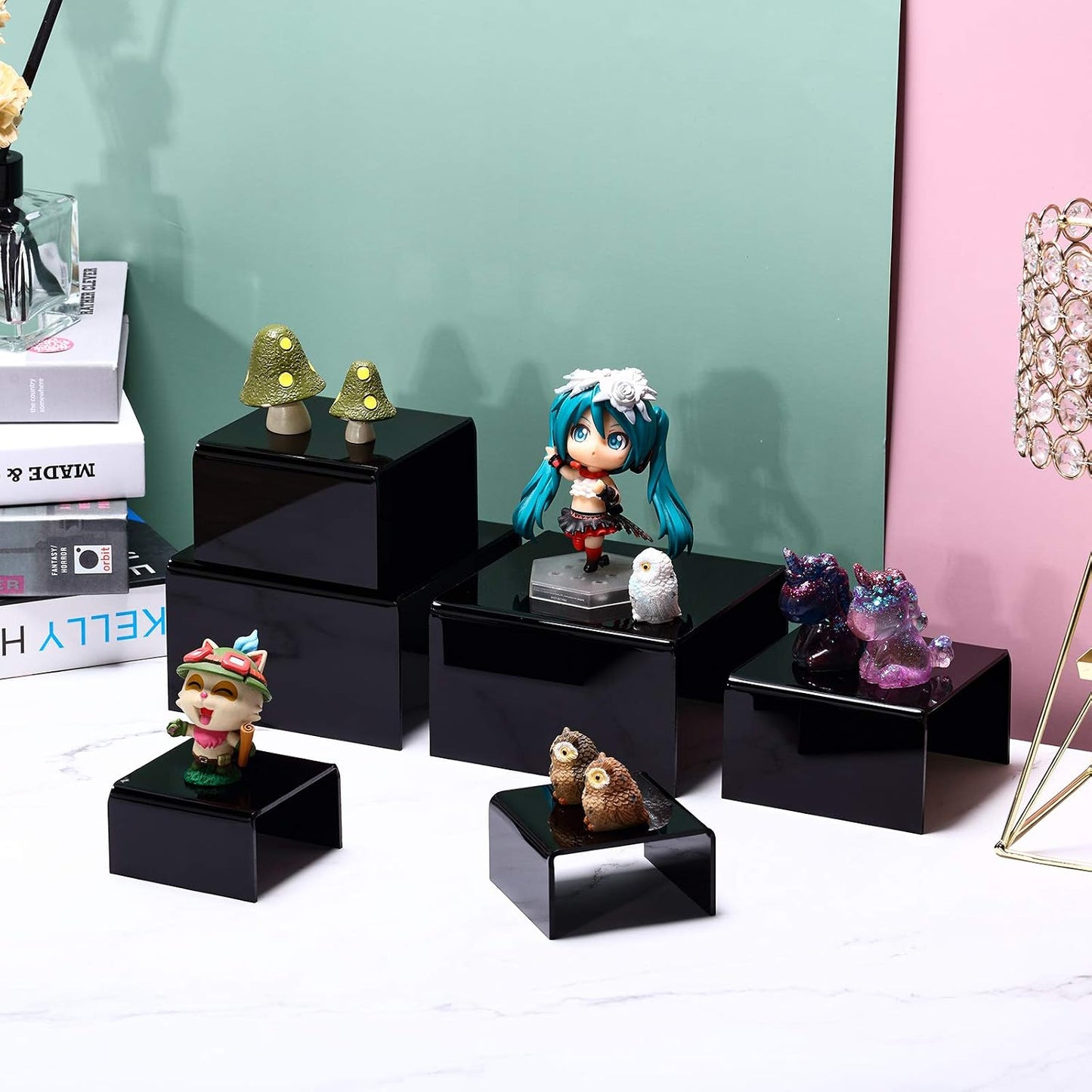 Product Stand / Acrylic Display Risers / Black / Set of 2