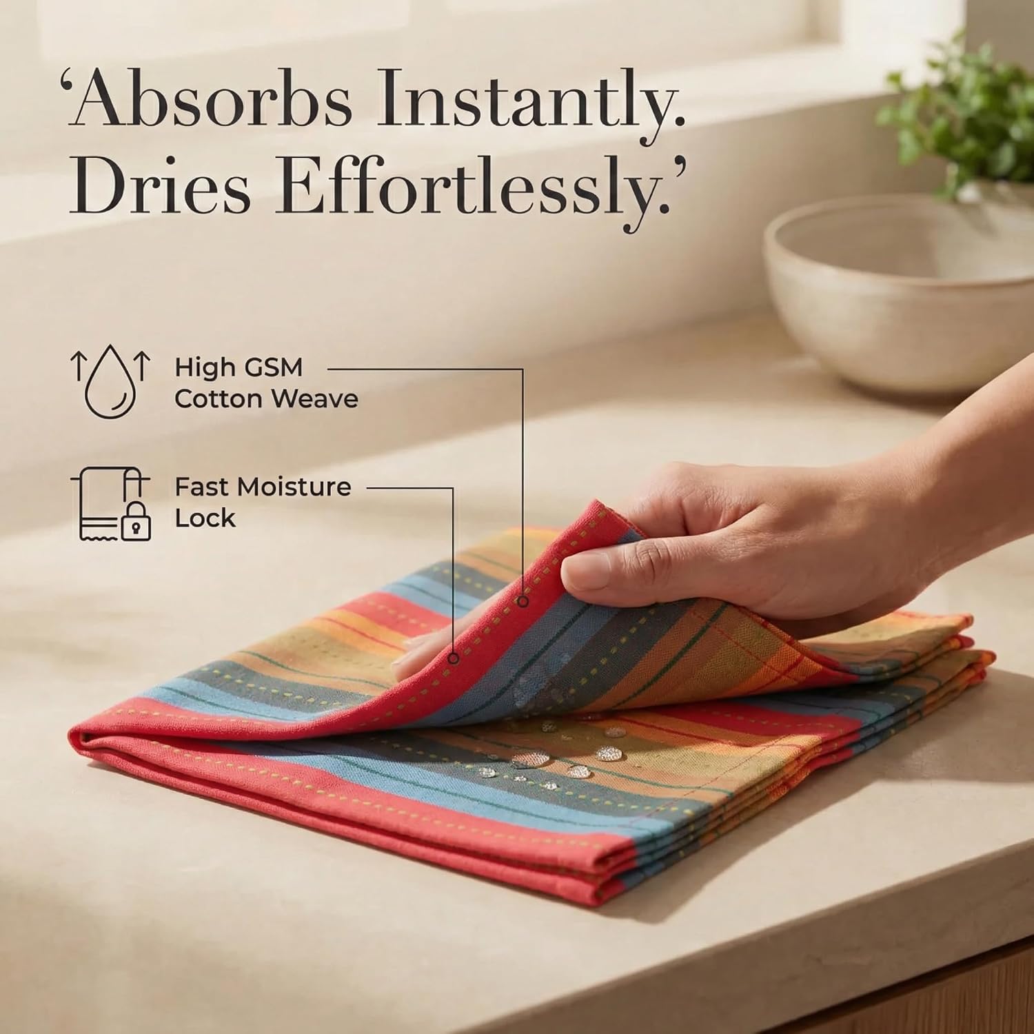 Urban Villa Cloth Napkins Cotton 20x20 (Set of 12) Red Stripes