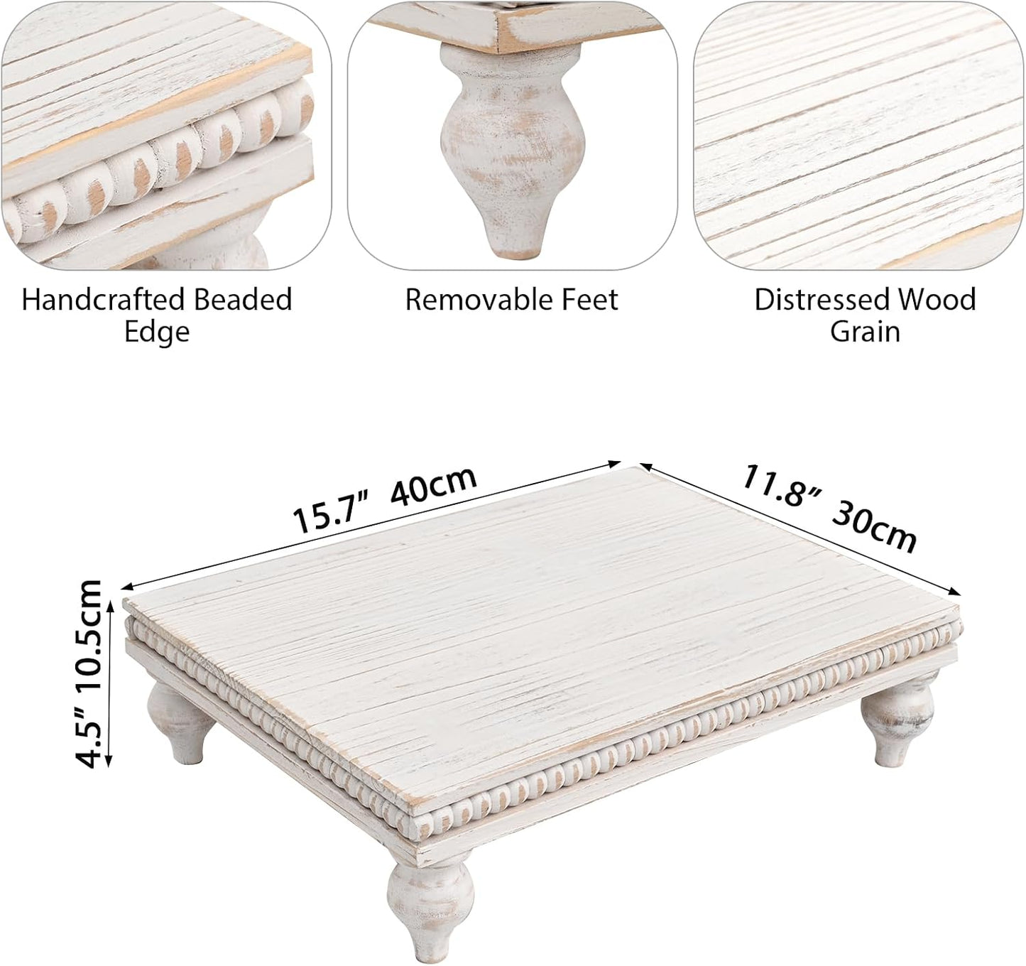 Rustic Shabby Chic Tray / White