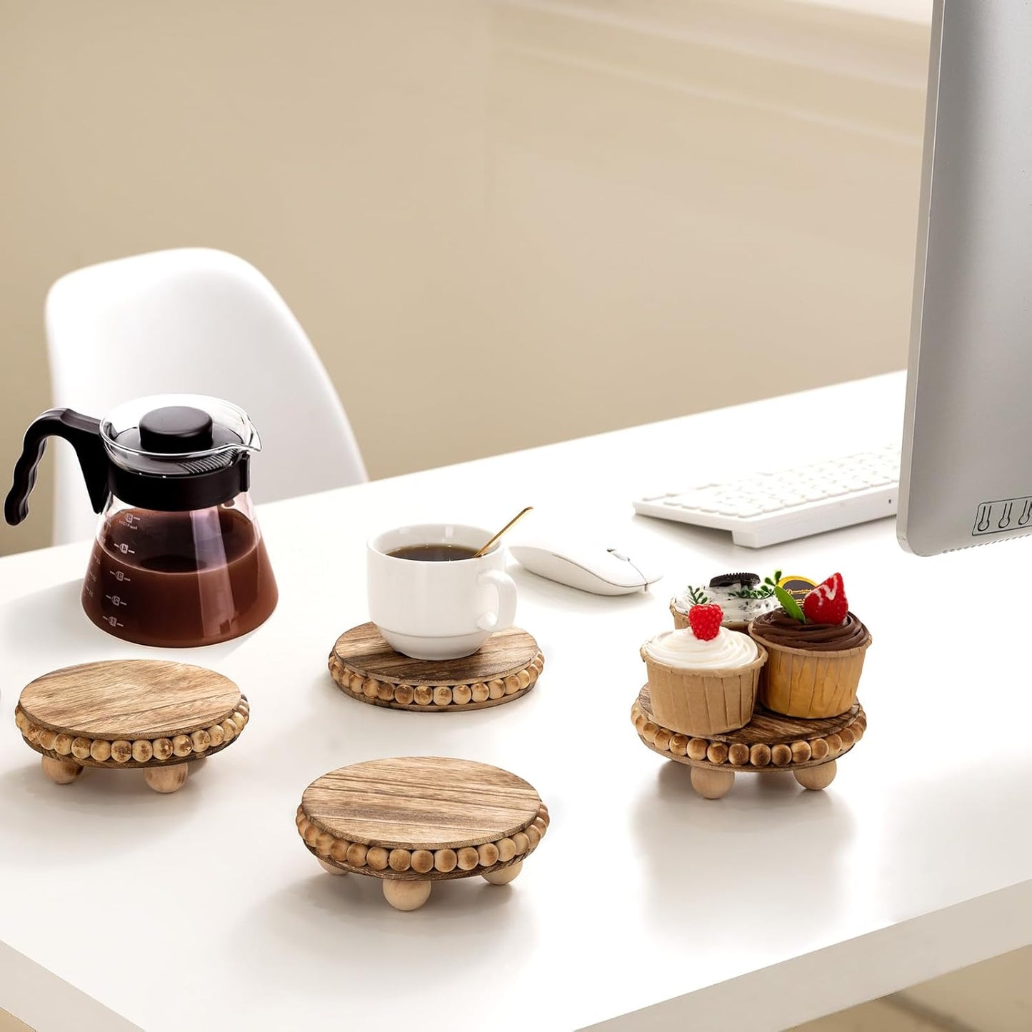 Wooden Farmhouse Coasters / Set of 2