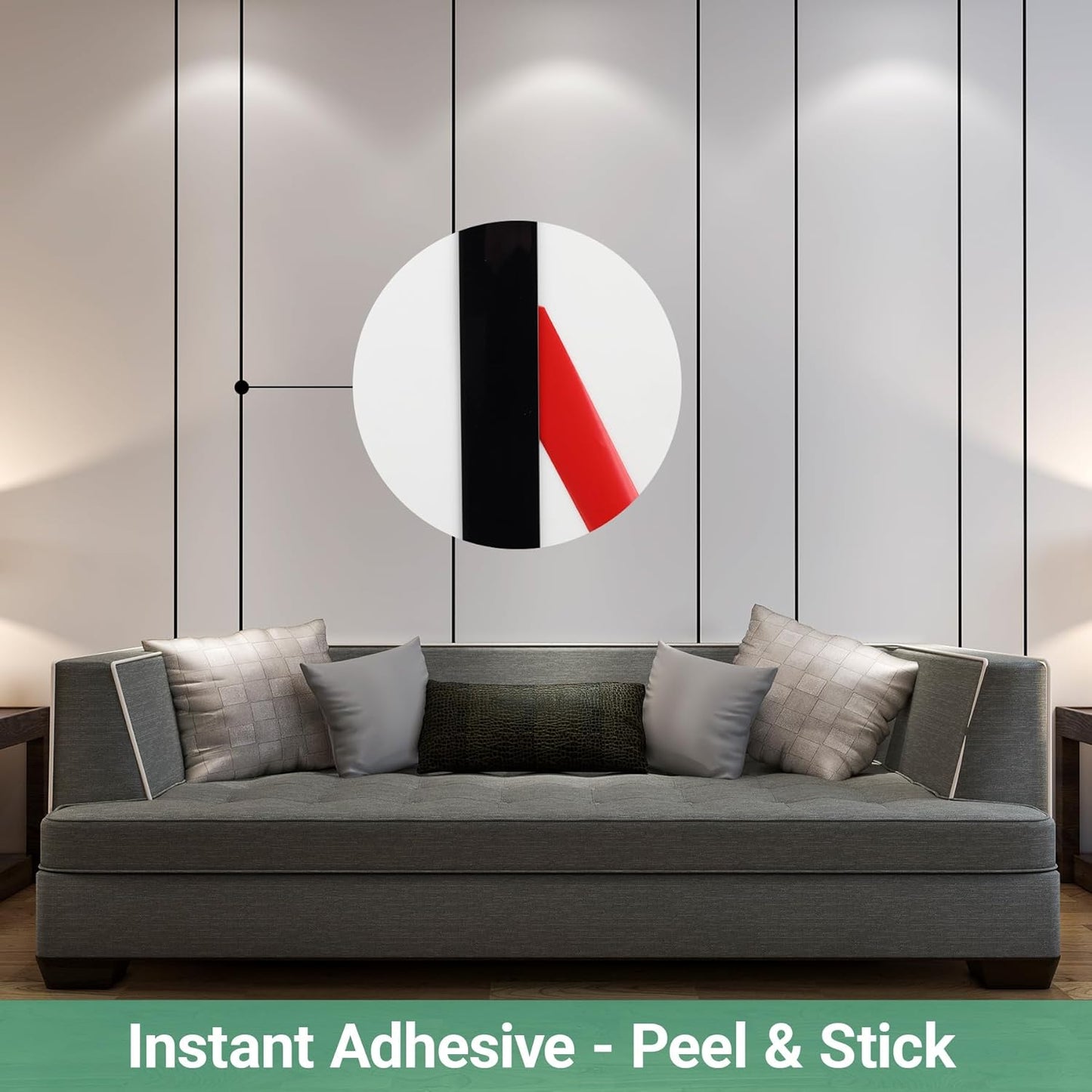 Molding & Wall Trim / 1" W x 196.8" L / Matte Black / 196.8 x 1