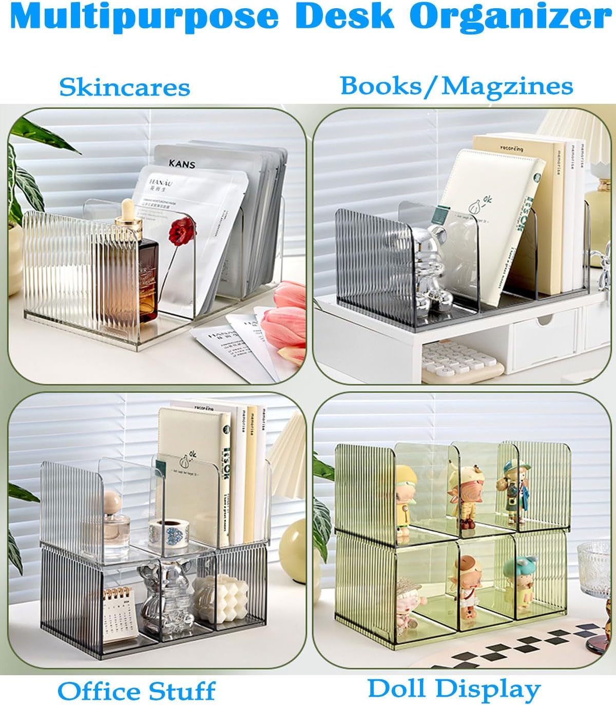 Versatile Acrylic Magazine File Holder / Clear
