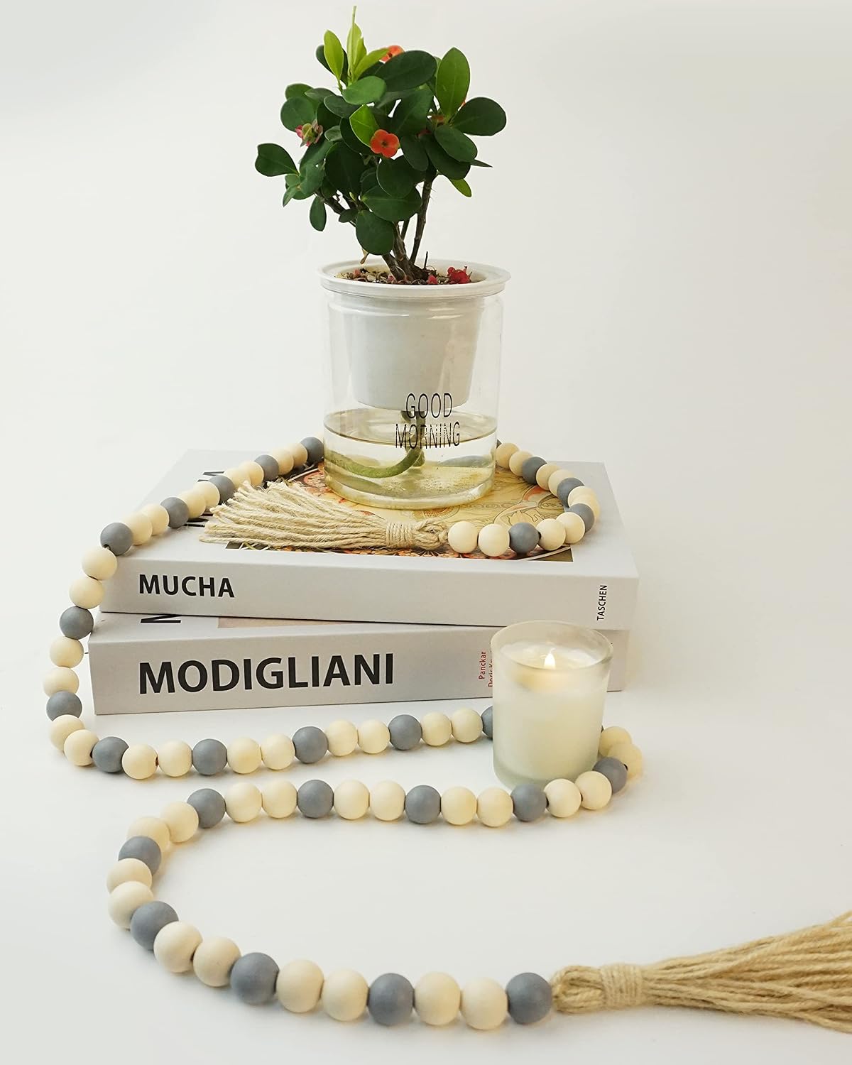 Wood Bead Garland / 61 Inch