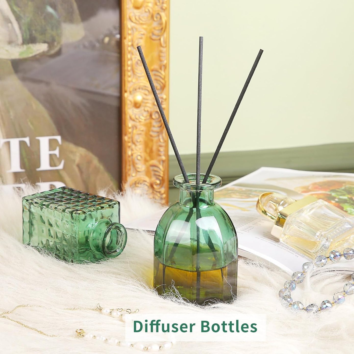 Glass Bud Vases in Bulk Pcs / Dark Green / Set of 30